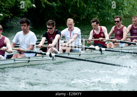 Cambridge May Bumps, St. Catherine`s College men`s eight Stock Photo